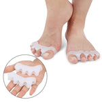 1 Pair Unisex Soft Lightweight Toe Valgus OrthodonticsToe Separation Toe Care Clip Finger Protector(White), Toes nursing