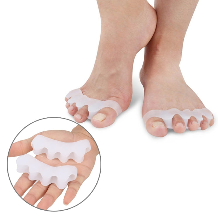 1 Pair Unisex Soft Lightweight Toe Valgus OrthodonticsToe Separation Toe Care Clip Finger Protector(White), Toes nursing