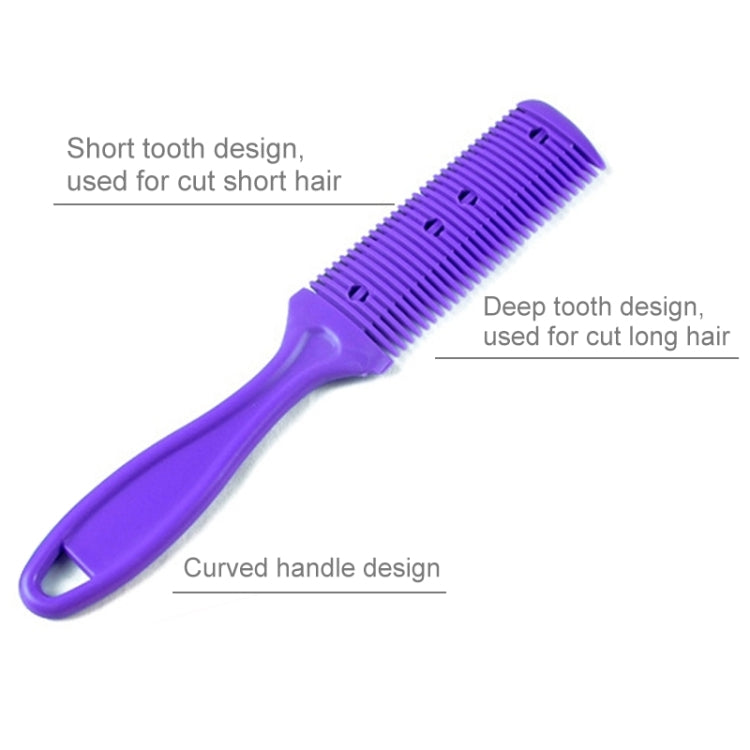3pcs Hair Tools Double-sided Knife Hair Comb Hair Bangs Trimmer Thinning Device Hair Clipper,  Random Color Delivery, 2, 1, 10 PCS Random Color Delivery
