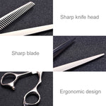 Fashion Durable Sharp Hairdressing Hair Cutting Shears/Scissors and Barber Thinning Tooth Shear(Silver Thinning scissor), Thining scissor