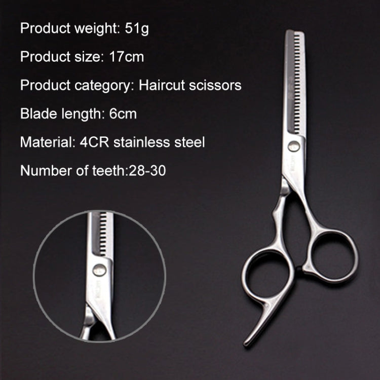 Fashion Durable Sharp Hairdressing Hair Cutting Shears/Scissors and Barber Thinning Tooth Shear(Silver Thinning scissor), Thining scissor