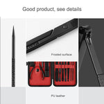 12 in 1 Advanced Stainless Nail Care Clipper Pedicure Manicure Kits with Leather Case, Red+Black, Yellow+Black