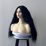 Corn Blanching Long Curly Hair Wig Headgear for Women