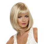 Short Straight Hair Bob Haircut Wig Chemical Fiber Hair Headgear for Women