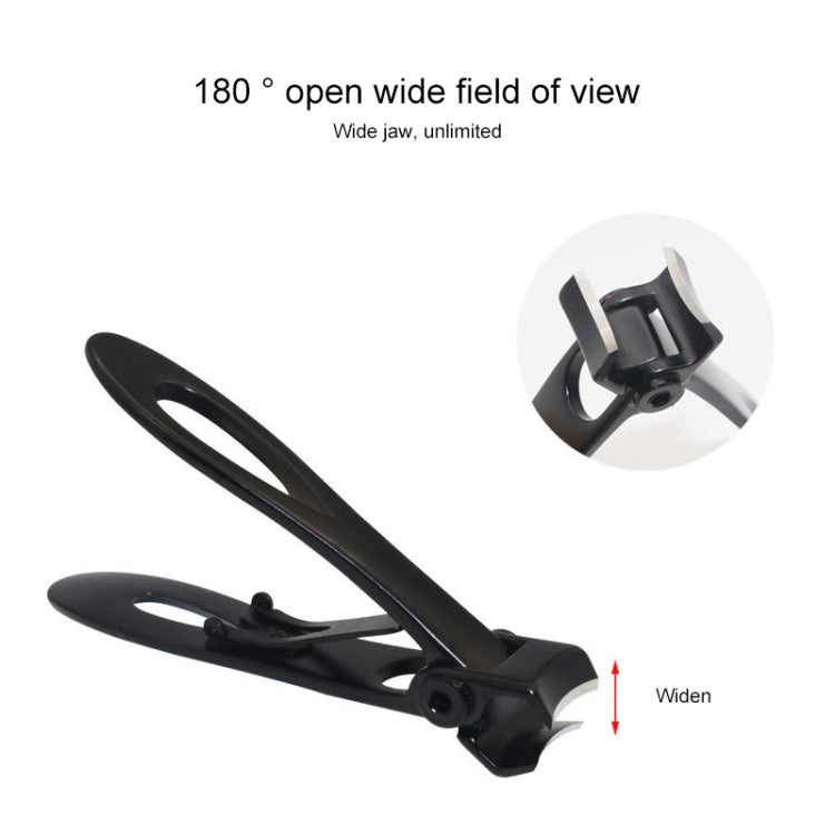 Nail Art Tool Nail Clipper Stainless Steel Nail Nipper, Size: L, 8.8 x 1.6cm, Size: 8.8 x 1.6cm (Black), Size: 8.8 x 1.6cm (Silver)