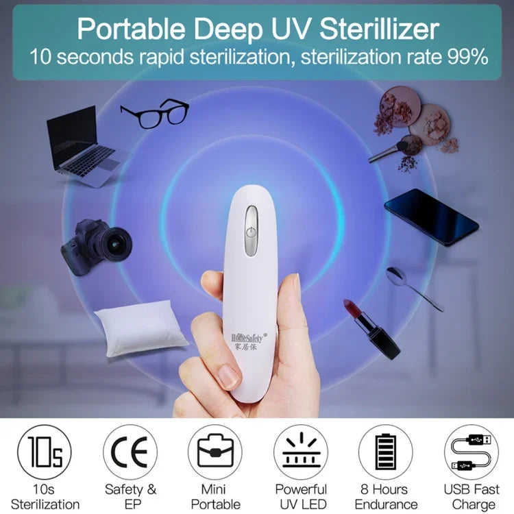 Portable UVC LED Light Sterilizer Disinfection Stick Lamp, Disinfection Stick Lamp