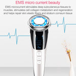 BLK-D818 Facial Beauty Instrument Hot and Cold Color Skin Rejuvenation Instrument EMS Micro Current Beauty Introduction Instrument, BLK-D818  (Pink), BLK-D818  (White)