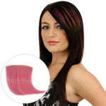 Color Gradient Invisible Seamless Hair Extension Wig Piece Straight Hair Piece Color Bangs Hair Piece