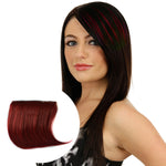 Color Gradient Invisible Seamless Hair Extension Wig Piece Straight Hair Piece Color Bangs Hair Piece