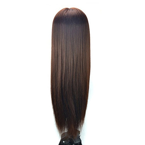 Practice Disc Hair Braided Mannequin Head Wig Styling Trimming Head Model, Marron, Purple, Beige, Sky Blue, Yellow, Brown, Black, Grey
