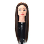 Practice Disc Hair Braided Mannequin Head Wig Styling Trimming Head Model, Brown, Black, Marron, Beige