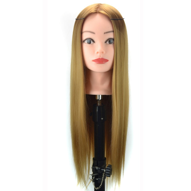 Practice Disc Hair Braided Mannequin Head Wig Styling Trimming Head Model, Marron, Purple, Beige, Sky Blue, Yellow, Brown, Black, Grey