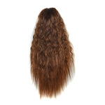 Natural Retro Short Curly Hair Clip-on Corn Blanching Horsetail Wig