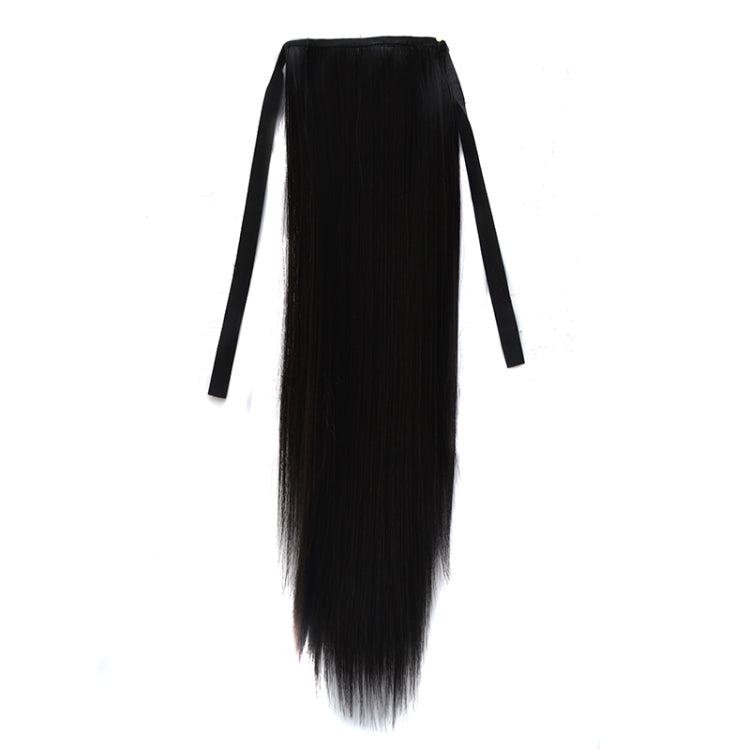 Natural Long Straight Hair Ponytail Bandage-style Wig Ponytail for Women，Length: 45cm, 45cm