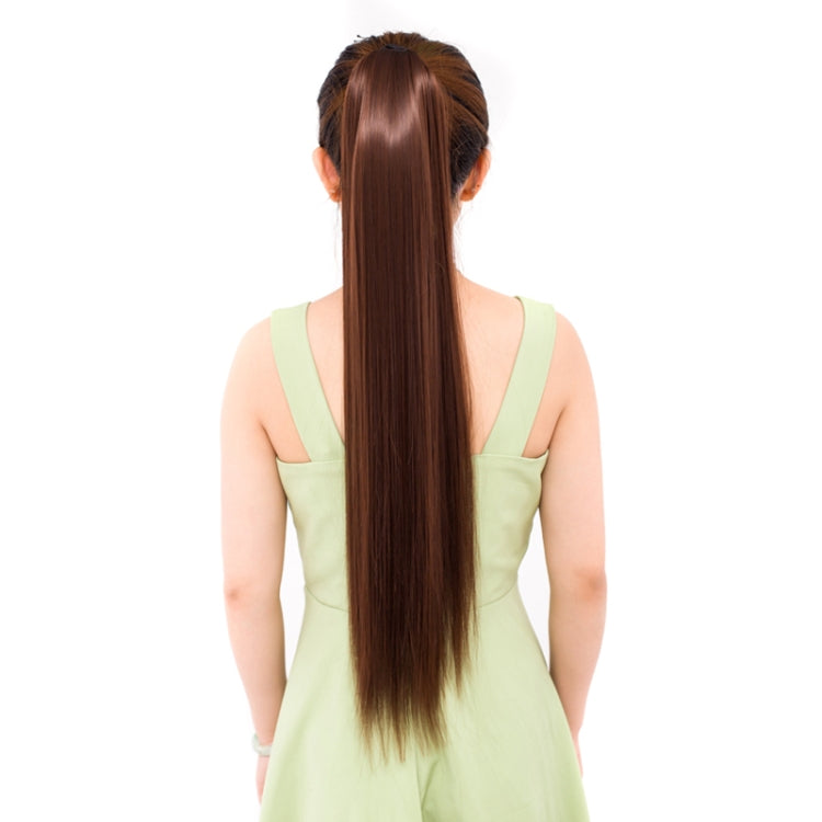 Natural Long Straight Hair Ponytail Bandage-style Wig Ponytail for Women，Length: 75cm, 75cm