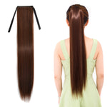 Natural Long Straight Hair Ponytail Bandage-style Wig Ponytail for Women，Length: 75cm, 75cm