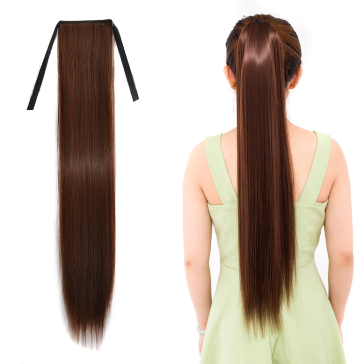Natural Long Straight Hair Ponytail Bandage-style Wig Ponytail for Women，Length: 75cm, 75cm
