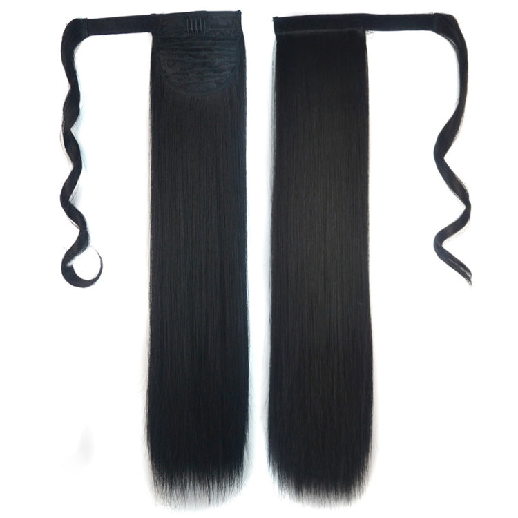 1B# Invisible Seamless Bandage-style  Wig Long Straight Hair Wig Ponytail, 1B#