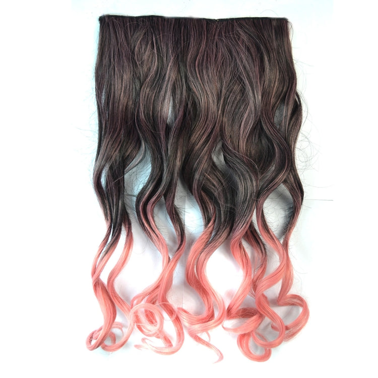 One-piece Seamless Hair Extension Piece Color Gradient Large Wave Long Curling Clip Type Hairpiece, HCB25771