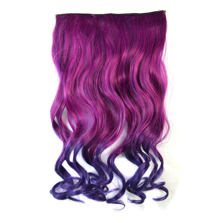 One-piece Seamless Hair Extension Piece Color Gradient Large Wave Long Curling Clip Type Hairpiece, HCB257713