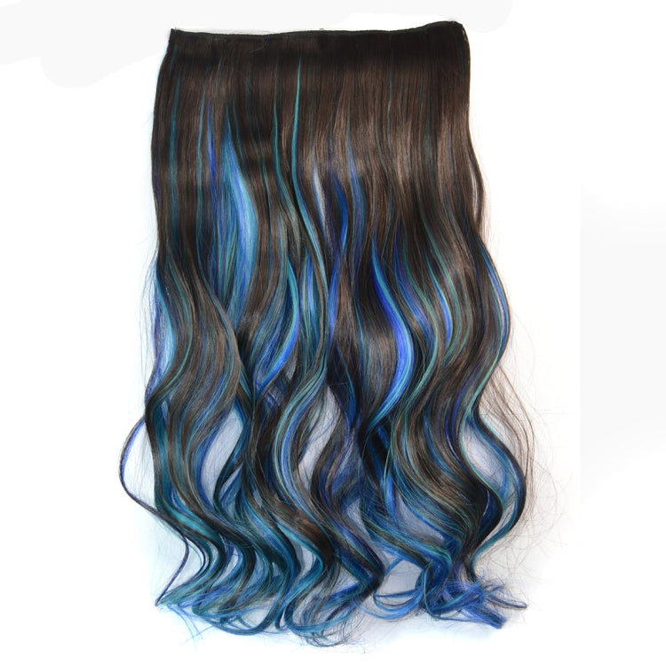 One-piece Seamless Hair Extension Piece Color Gradient Large Wave Long Curling Clip Type Hairpiece, HCB257719