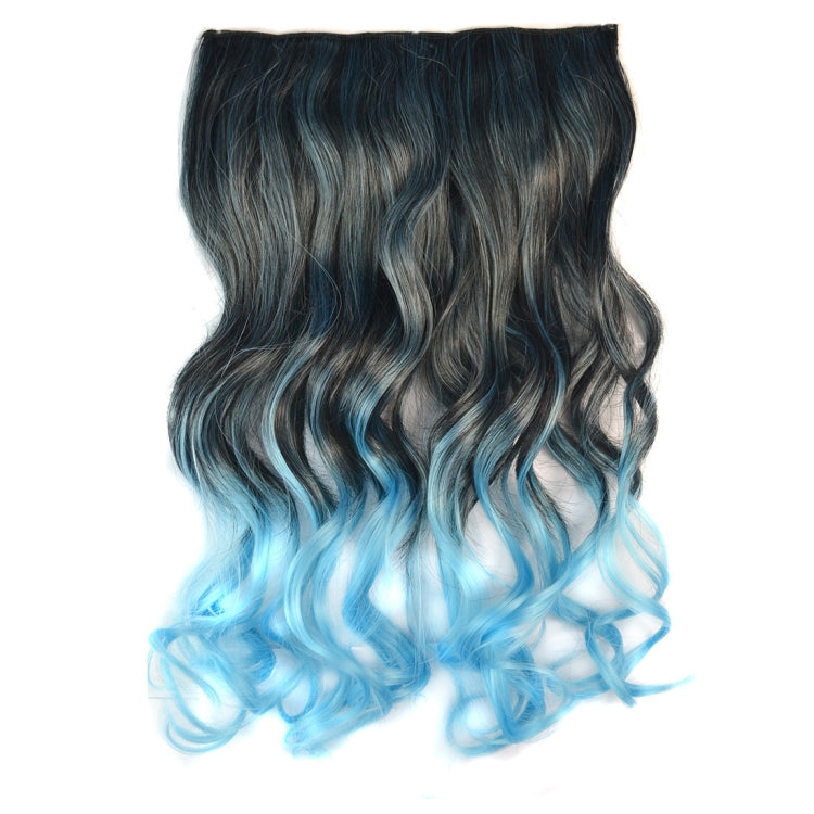 One-piece Seamless Hair Extension Piece Color Gradient Large Wave Long Curling Clip Type Hairpiece, HCB25775