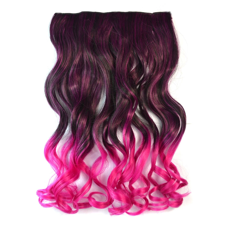 One-piece Seamless Hair Extension Piece Color Gradient Large Wave Long Curling Clip Type Hairpiece, HCB25776