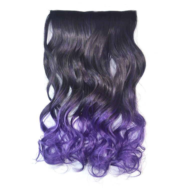 One-piece Seamless Hair Extension Piece Color Gradient Large Wave Long Curling Clip Type Hairpiece, HCB25778
