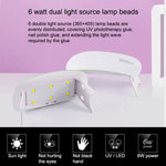 SUN mini 2 6W UV + LED USB Nail Lamp Fingernail Gel Curing Dryer