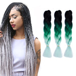 Fashion Color Gradient Individual Braid Wigs Chemical Fiber Big Braids, Length: 60cm(56 Purple+Lake Blue+Light Purple), 21, 35, 37, 38, 44, 45, 46, 47, 49, 50, 51, 56