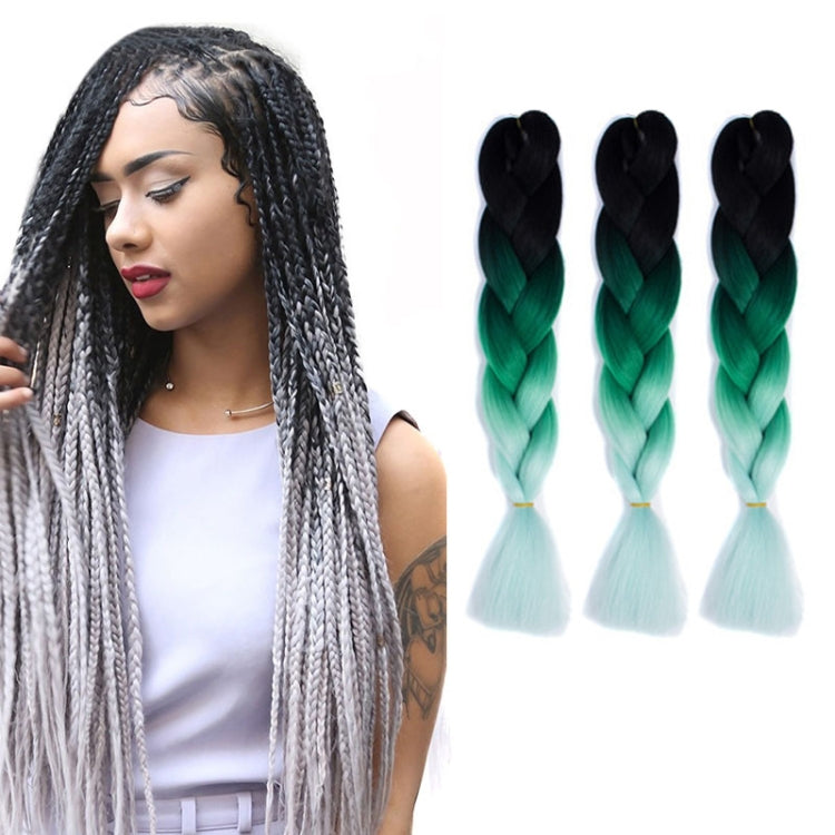 Fashion Color Gradient Individual Braid Wigs Chemical Fiber Big Braids, Length: 60cm(56 Purple+Lake Blue+Light Purple), 21, 35, 37, 38, 44, 45, 46, 47, 49, 50, 51, 56