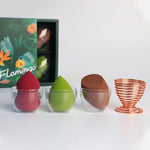 Set mit tropfenförmigen Make-up-Schwämmen in Eiform, weich und 1 Stück