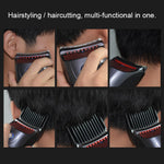 HJ-2019 Men Electric Shaver Fader Self-help Hair Clipper with Cloth + Sponge + Spare Cutter Head, Standard Version, CN Plug, with Cloth + Sponge + Spare Cutter Head