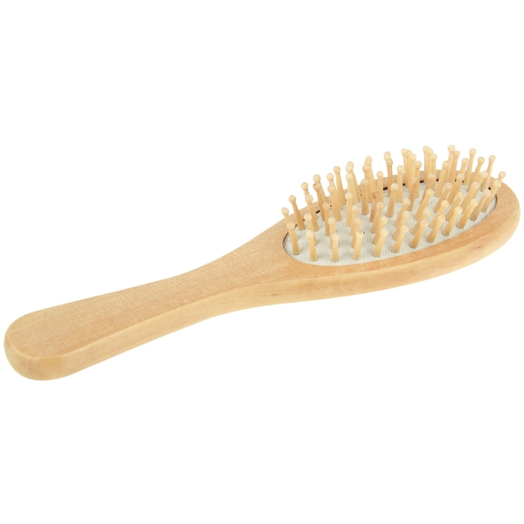 Natural Wooden Massage Hair Comb with Rubber Base & Wooden Brush, Size: Small, Small(White)