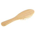 Natural Wooden Massage Hair Comb with Rubber Base & Wooden Brush, Size: Small, Small(White)