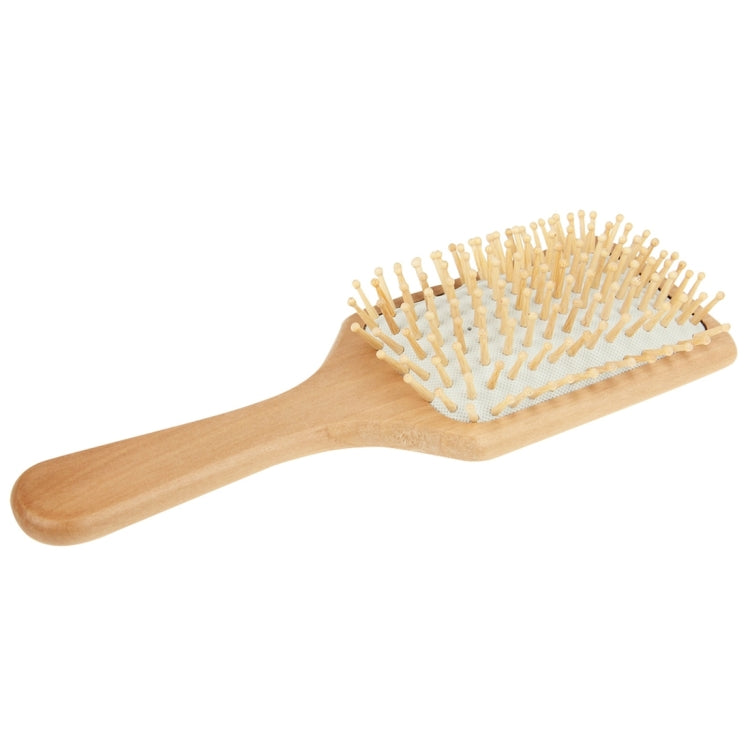 Natural Wooden Massage Hair Comb with Rubber Base & Wooden Brush, Size: Large, Large(White), Large(Black)