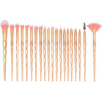 20-in-1-Augenpinsel mit Diamantgriff, multifunktionaler Make-up-Pinsel, Griff in Rosa und Blau, Pinsel in Lila, HCB9120A, HCB9120B, HCB9120C, HCB9120D, HCB9120E, HCB9120F, HCB9120G