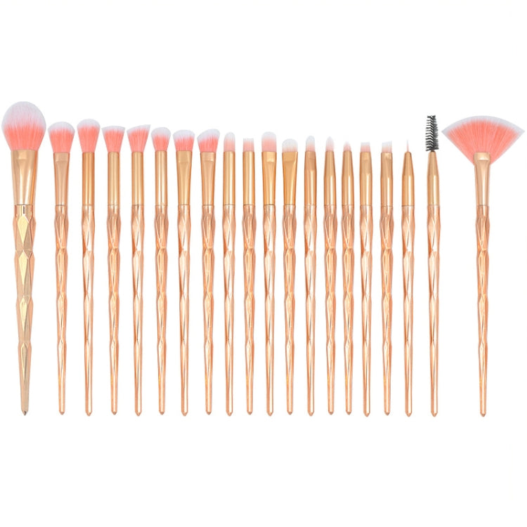 20-in-1-Augenpinsel mit Diamantgriff, multifunktionaler Make-up-Pinsel, Griff in Rosa und Blau, Pinsel in Lila, HCB9120A, HCB9120B, HCB9120C, HCB9120D, HCB9120E, HCB9120F, HCB9120G