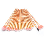 20-in-1-Augenpinsel mit Diamantgriff, multifunktionaler Make-up-Pinsel, Griff in Rosa und Blau, Pinsel in Lila, HCB9120A, HCB9120B, HCB9120C, HCB9120D, HCB9120E, HCB9120F, HCB9120G