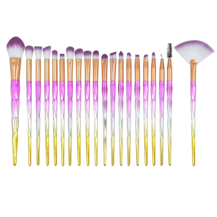 20-in-1-Augenpinsel mit Diamantgriff, multifunktionaler Make-up-Pinsel, Griff in Rosa und Blau, Pinsel in Lila, HCB9120A, HCB9120B, HCB9120C, HCB9120D, HCB9120E, HCB9120F, HCB9120G