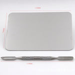 S Size Make-up Square Stainless Steel Palette, 115*75mm