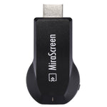 جهاز استقبال عرض MiraScreen لاسلكي WiFi / Miracast Airplay DLNA مع كابل USB 2 في 1، جهاز عكس شاشة لاسلكي