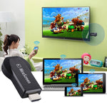 جهاز استقبال عرض MiraScreen لاسلكي WiFi / Miracast Airplay DLNA مع كابل USB 2 في 1، جهاز عكس شاشة لاسلكي