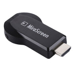 جهاز استقبال عرض MiraScreen لاسلكي WiFi / Miracast Airplay DLNA مع كابل USB 2 في 1، جهاز عكس شاشة لاسلكي