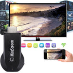 جهاز استقبال عرض MiraScreen لاسلكي WiFi / Miracast Airplay DLNA مع كابل USB 2 في 1، جهاز عكس شاشة لاسلكي