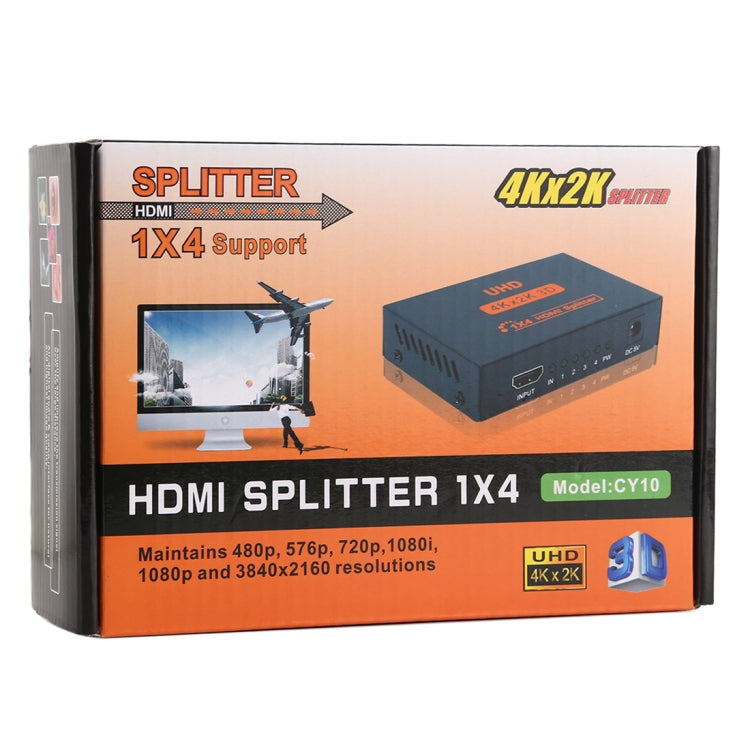مقسم HDMI CY10 UHD 4K × 2K 3D 1 × 4، CY10