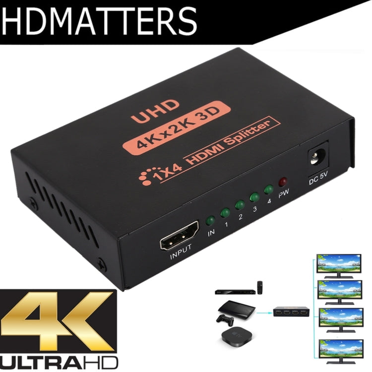 مقسم HDMI CY10 UHD 4K × 2K 3D 1 × 4، CY10