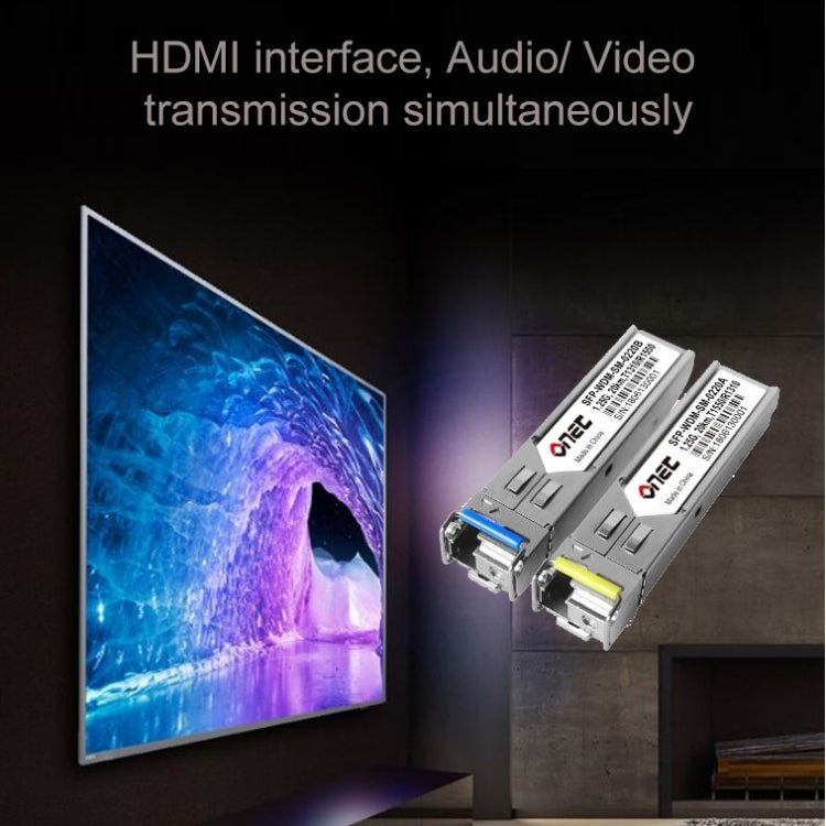 موسع HDMI OPT882-KVM (مستقبل ومرسل) بالألياف البصرية مع منفذ USB ووظيفة KVM، مسافة نقل: 20 كم، OPT882-KVM