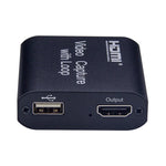 بطاقة التقاط فيديو USB 2.0 إلى HDMI بدقة 4K HD مع حلقة