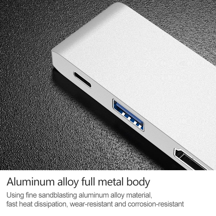 محول HUB متعدد الوظائف 4 في 1 من نوع C / USB-C لجهاز iPad Pro، HW-TC29